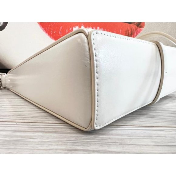 GIVENCHY Cut Out Mini Ivory White Box Calfskin Leather Shoulder Bag - Picture 8 of 12